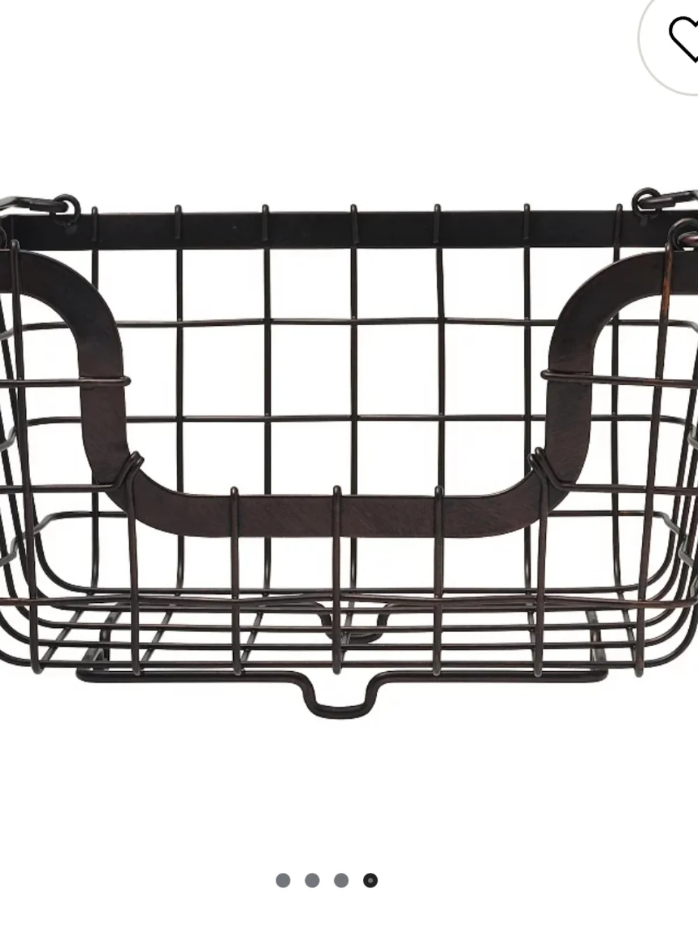 Set Of 3 Gourmet Basics Stacking and Nesting Wire Basket